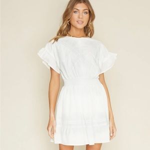 New En Elly- white dress. Size small